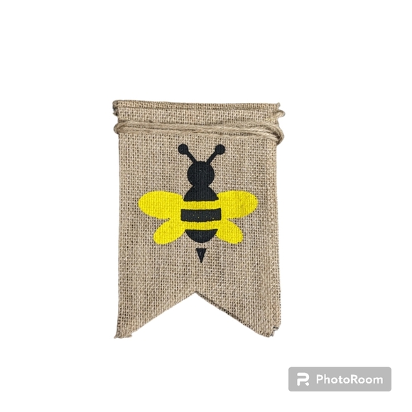 Burlap First Birthday Party Banner. Bumble Bee Theme. NWOT. - Picture 6 of 10